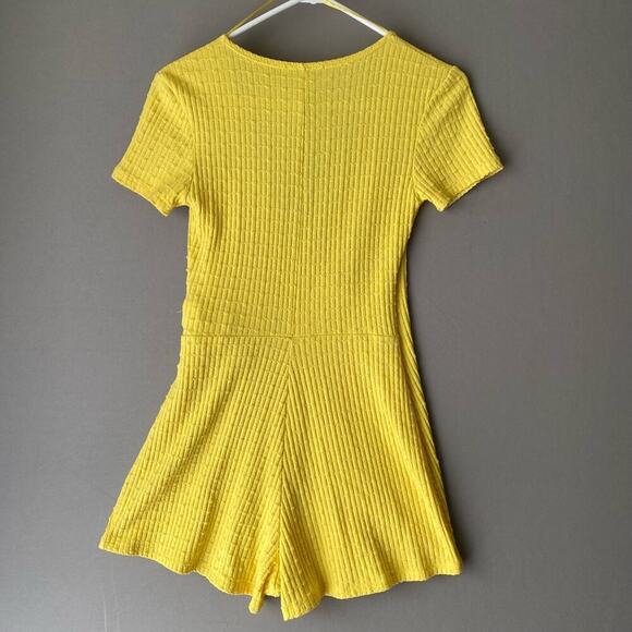 Zara sz S yellow mini faux wrap romper - Picture 5 of 8